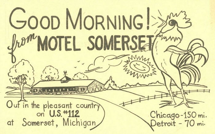 Motel Somerset - Vintage Postcard